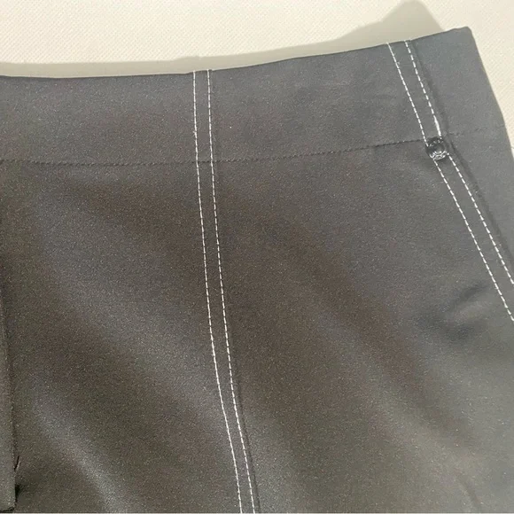 NEW Women's KARL LAGERFELD Paris  Stitch Cropped Pants Side Zip Black $99 - Picture 7 of 14
